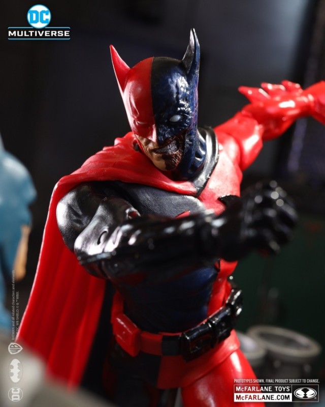 DC MULTIVERSE McFARLANE Double Faced Batman Rebirth Cloak Battle ACTION FIGURE
