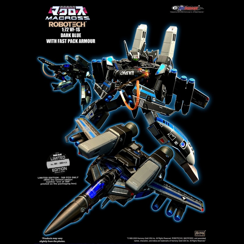 Pre-order KC918 KitzConcept  MACROSS 1:72 VF-1S DARK BLUE WITH FAST PACK ARMOUR Action Figure