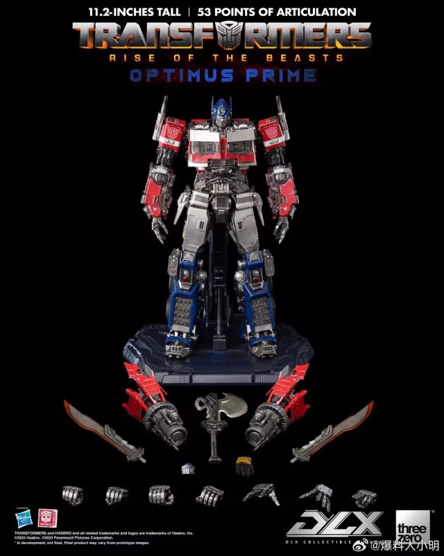 Pre-order 3A Threezero DLX RISE OF THE BEASTS OPTIMUS PRIME ACTION FIGURE