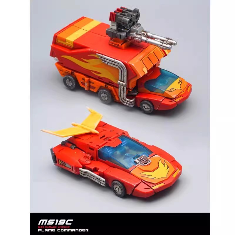 Mech Fans Toy MFT MS-19C Flame Commander mini Hot Rod WAR DAMAGE VERSION in stock