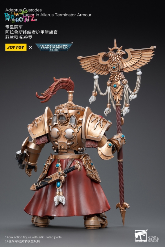 Pre-order JoyToy WARHAMMER 40K 1:18 Adeptus Custodes Vexilus Praetor in Allarus Terminator Armour Phelam Tolguror