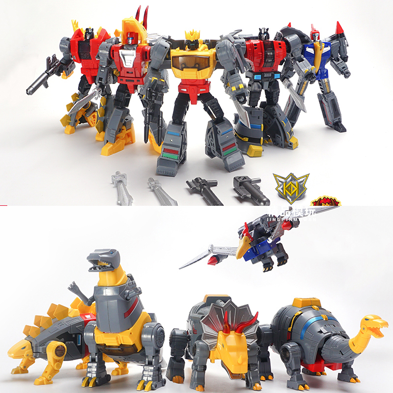 Pre-order MechFansToys mft MF-5IN1 Dinosaur Team Set of 5 Gragon Year version  Swoop Slag Sludge Snarl Grimlock