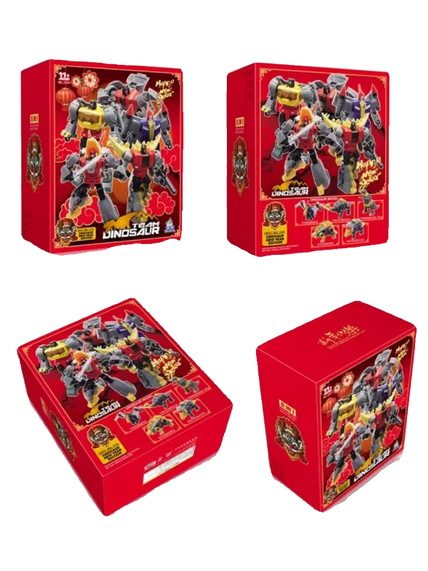 Pre-order MechFansToys mft MF-5IN1 Dinosaur Team Set of 5 Gragon Year version  Swoop Slag Sludge Snarl Grimlock