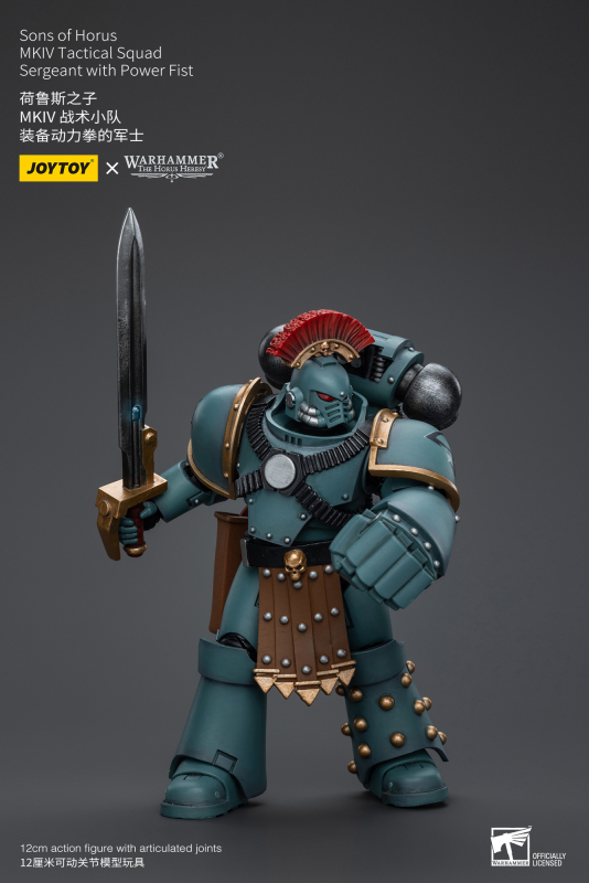 Pre-order JOYTOY 1/18  Warhammer The Horus Heresy Sons of Horus MKIV Tactical Squad Sergeant with Power Fist Action Figure