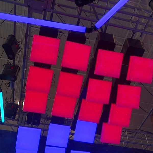 LED Kinetic Cube Light DMX Kinetic Lighting System Square Lighting