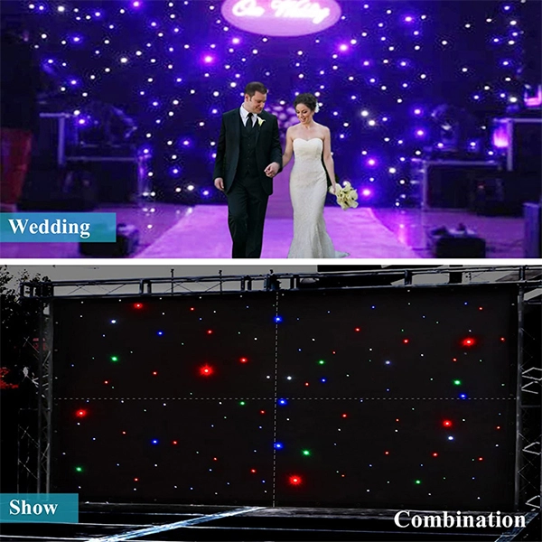 Good Quality Cloth LED Star Curtain 4m*8m Night Club Decor Star Curtain