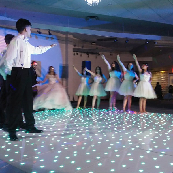 White RGB Color Interactive Portable LED Wedding Color Interactive