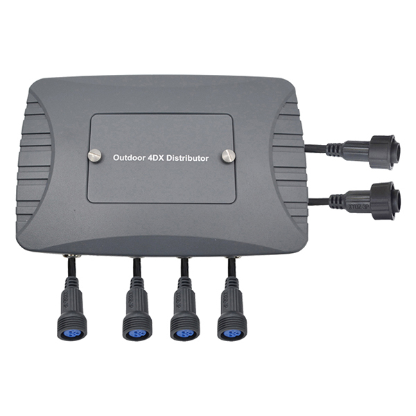 Outdoor IP65 2 Way/channels DMX Distributor with one independent input