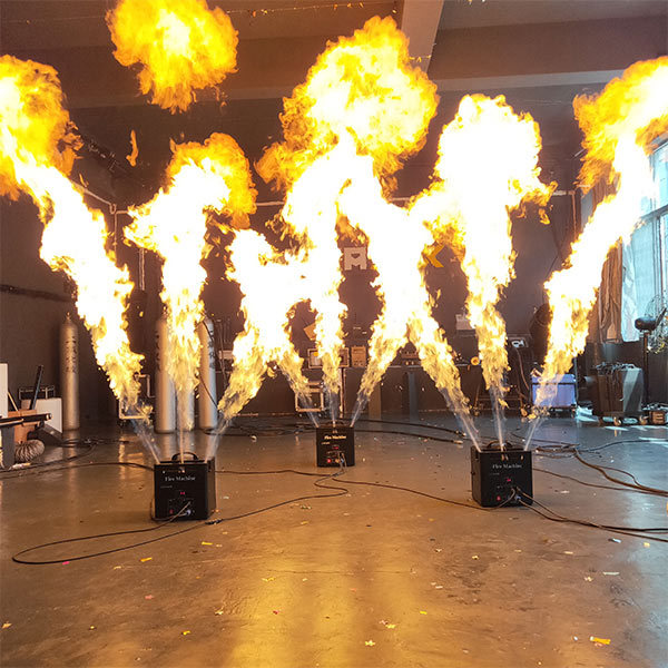 3 Head DMX512 Fire Machine 5 Channels Flame Projector stage flame machine LCD display