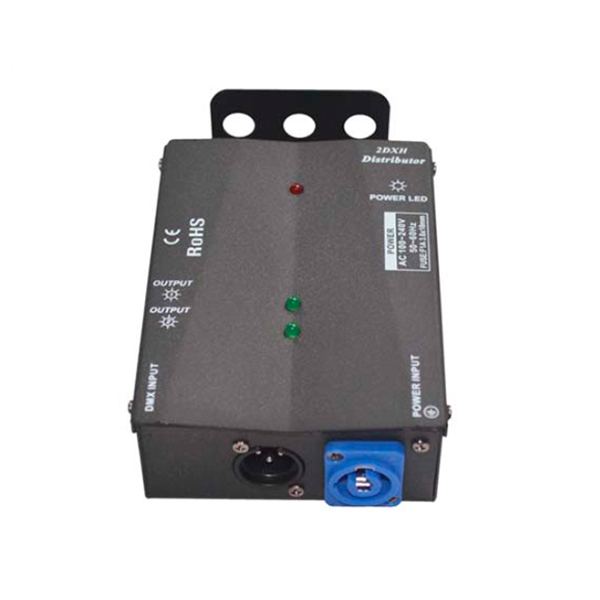 2 Channels DMX Lighting Amplifier Mini 2 Way Splitter DMX Distributor