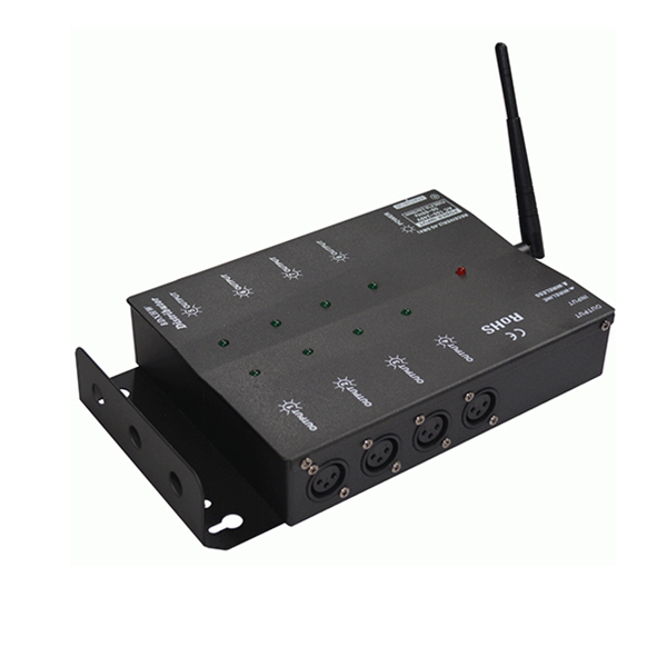 Wireless 8 Way DMX Splitter Isolated 3Pin DMX 512 Optical Splitter Istribution Amplifier