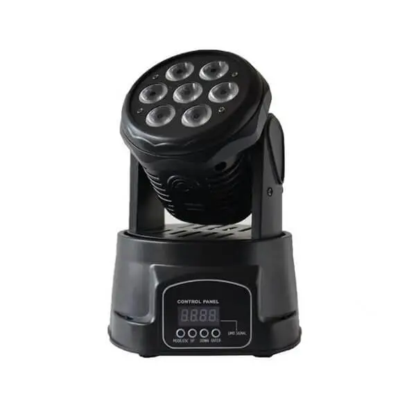 7pcs 8w RGBW quad color moving head led wash