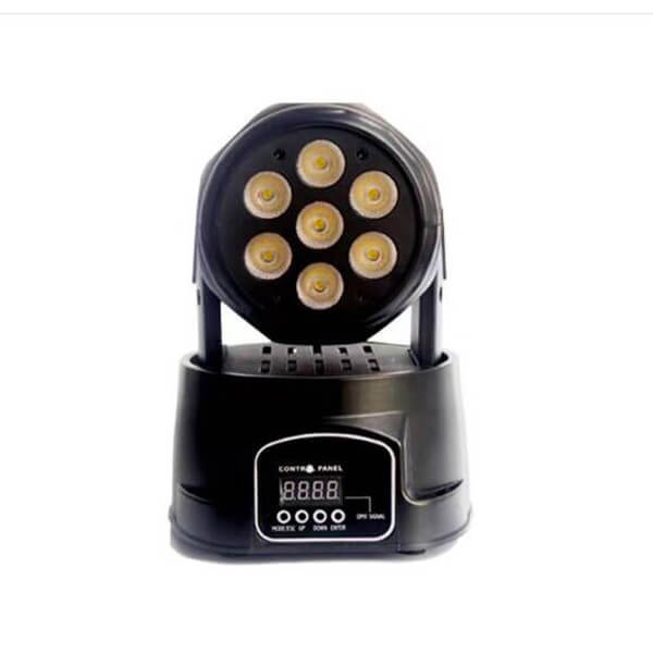 7pcs 8w RGBW quad color moving head led wash