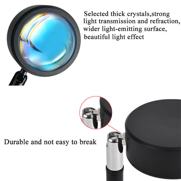 Colorful Wedding Sunset Light Romantic Rainbow LED Sunset Projection Lamp