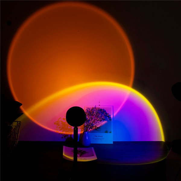 Colorful Wedding Sunset Light Romantic Rainbow LED Sunset Projection Lamp