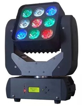 9x12w rgbw 4in1 led beam moving head matrix light dmx