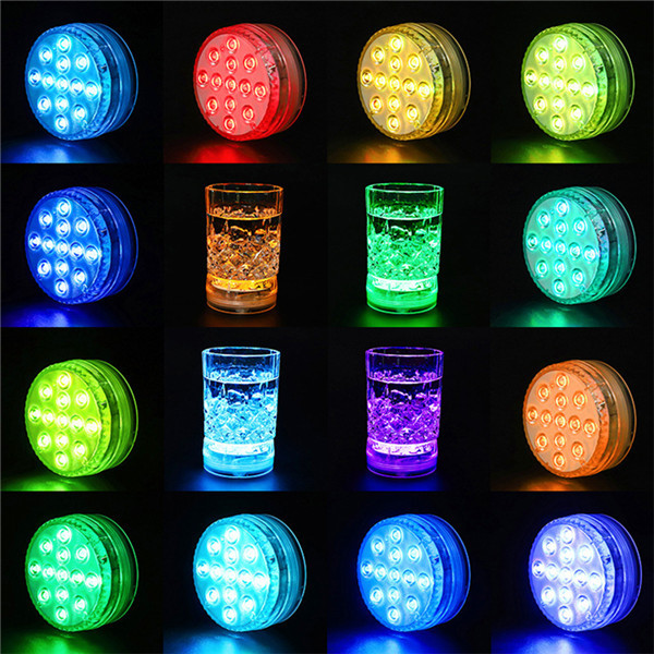 Diving LED Pool Lights 16 Colors Underwater Pond Light With Remote Control Waterproof Magnetic Bathtub Suction cup diving light