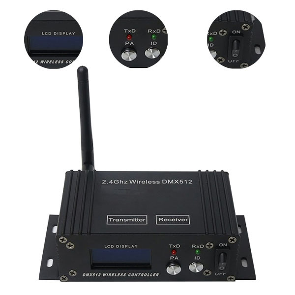 LCD dmx controller transmitter wireless dmx receiver stage lights