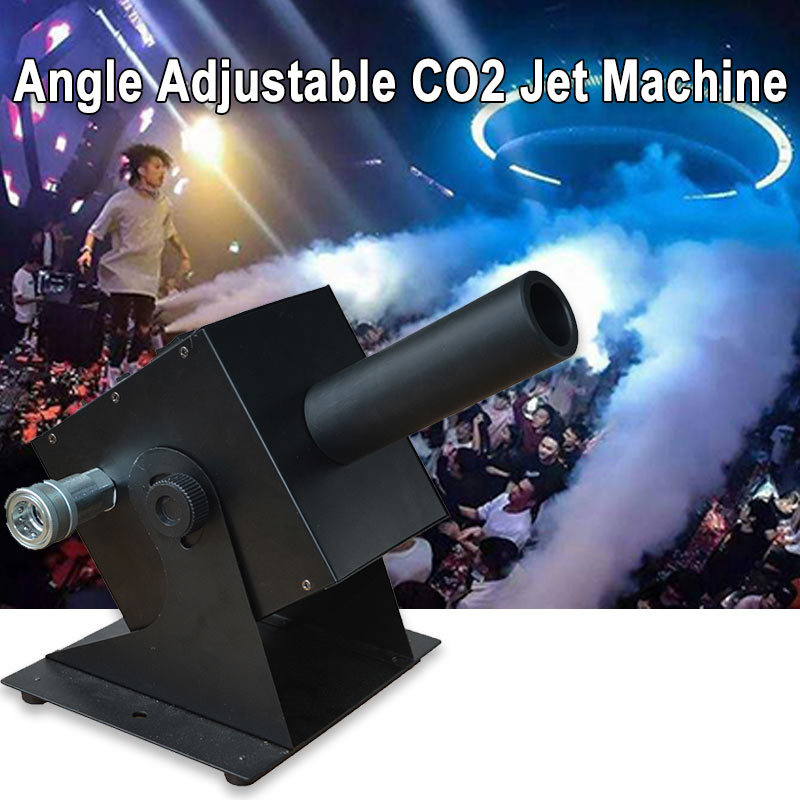 Angle Adjustable Nightclub Cannon Jet Machine Co2 Spraying with LCD Display DMX Control for Disco Show Club Stage Party