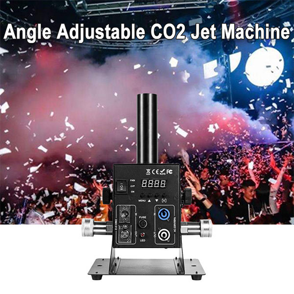 CO2 Cannon Cyro Effects LED CO2 Jet Machine 12X3w Angle Adjustable Co2 Blaster with Free 6m Hose Co2 Spray for Nightclub