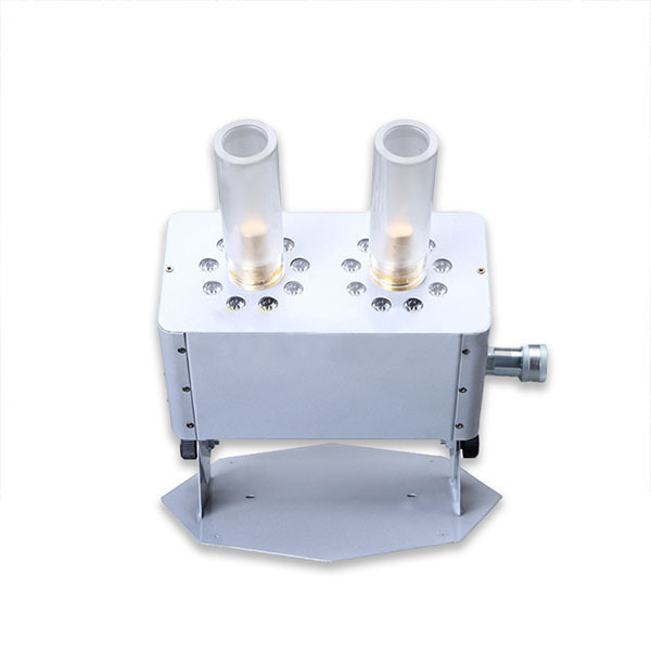 Stage Special Effect Doube Tube LED Co2 Jet Cannon RGB 3in 1 LED Lamp Dmx Co2 Jet Machine White Body For Stage Wedding