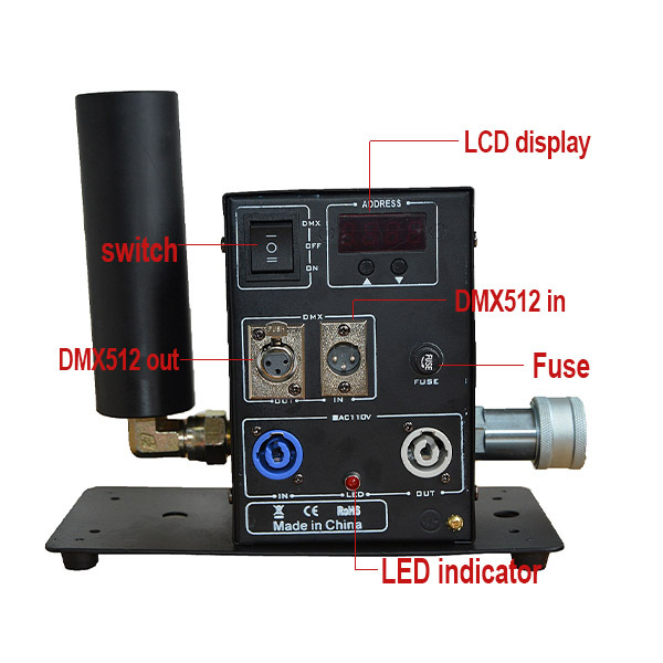 LCD Display Co2 Jet Machine High Quality Valve Stage Fog Machine Spray 8-10m for Events Nightclub Stage Performance Co2 Cannon