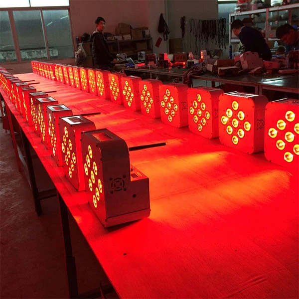9*18w rgbwauv wifi wireless dmx remote control  battery powered led par