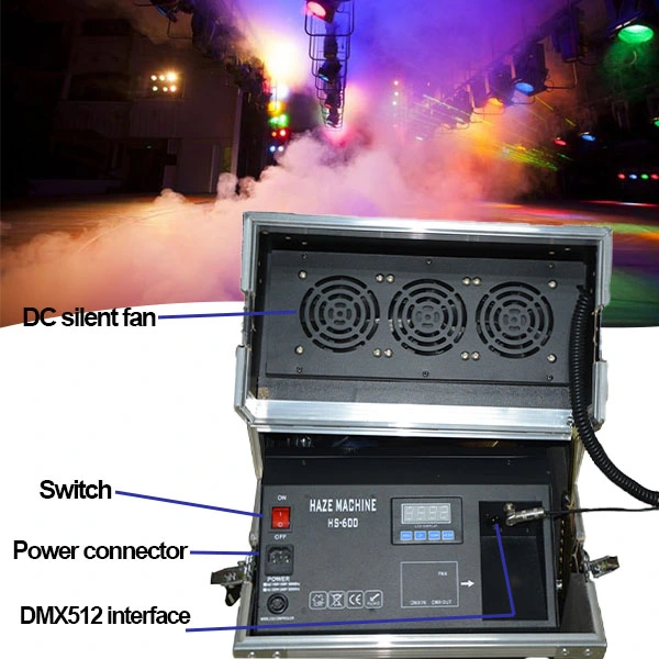 Single 600w Haze Machine DMX/Remote Wireless Control Pyro Vertical Fog Smoke Machine for Stage Effect Equipment