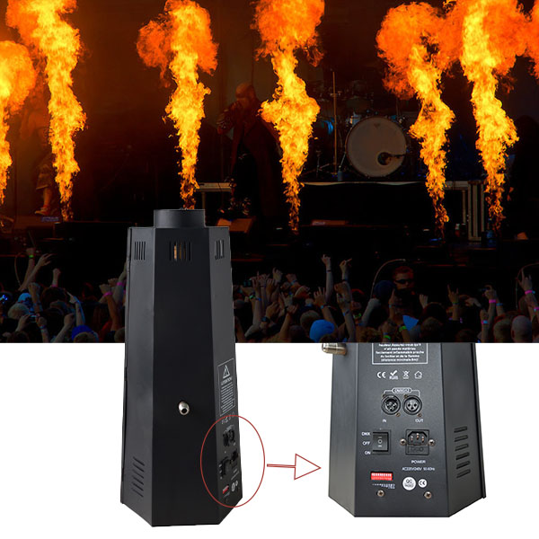 Fire Effects Machine 60W Hexagonal Flame Machine LPG fire machine stage effect machine