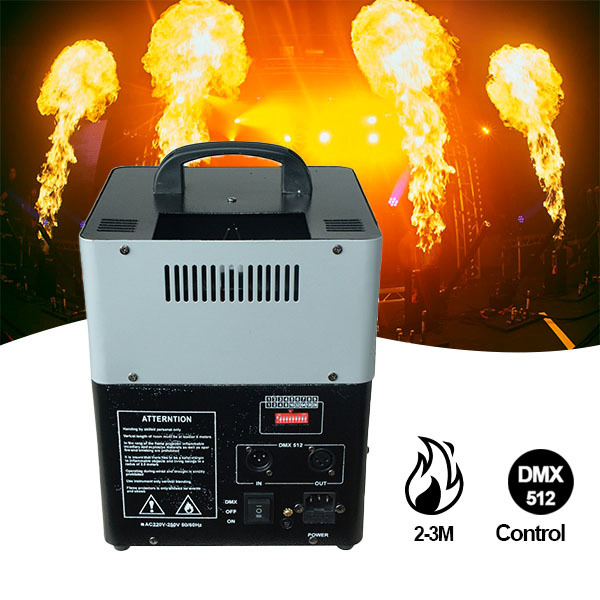 2 Heads Fire Machine DMX 512 Flame Machine  Spray Fire Machine