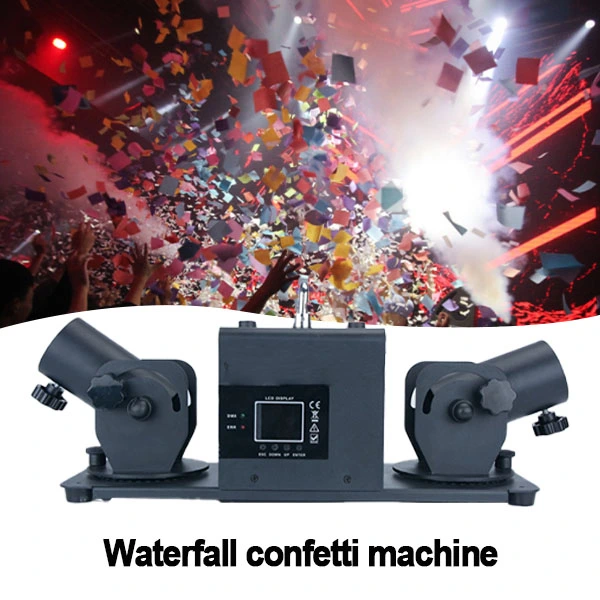 Battery Confetti Machine 2 Shot Confetti blaster dmx wireless control streamer cannon with 5 pin