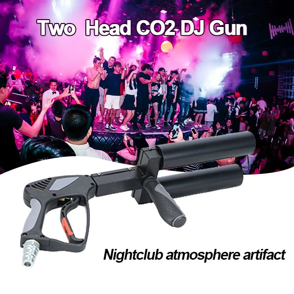 two head CO2 DJ Gun stage CO2 Jet Machine handheld CO2 Gun Stage Smoke Fogger CO2 Pistol Gun For Night Club