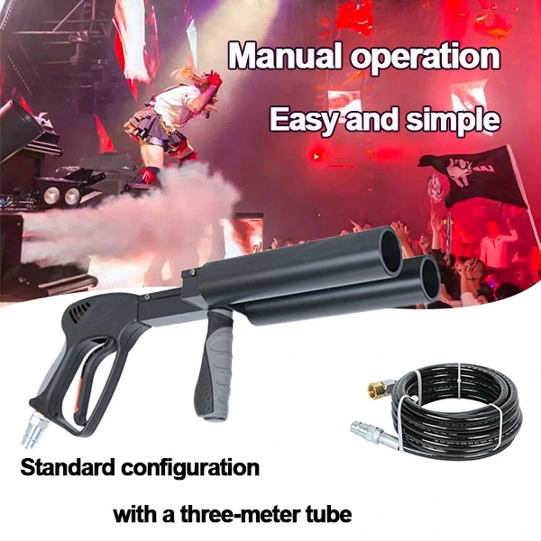 two head CO2 DJ Gun stage CO2 Jet Machine handheld CO2 Gun Stage Smoke Fogger CO2 Pistol Gun For Night Club