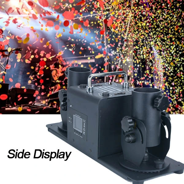 Battery Confetti Machine 2 Shot Confetti blaster dmx wireless control streamer cannon with 5 pin