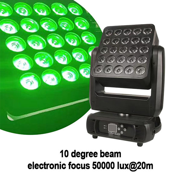 25x12W rgbw wash led matrix light moving head