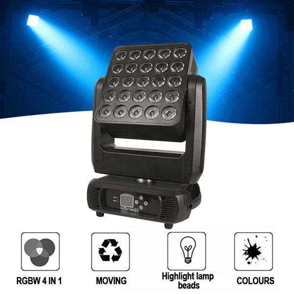 25x12W rgbw wash led matrix light moving head