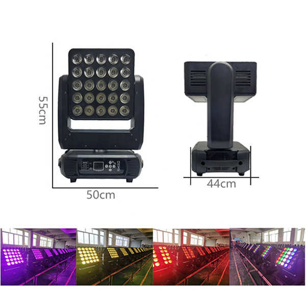 25x12W rgbw wash led matrix light moving head