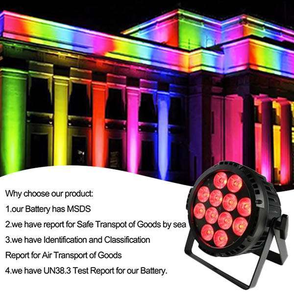 12*18W wireless battery remote control dmx outdoor led uplight