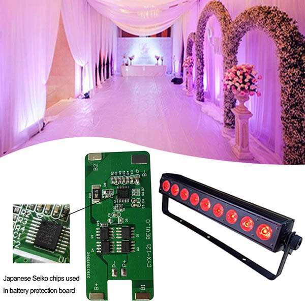 9*18w 6in1battery powered wireless dmx led bar light