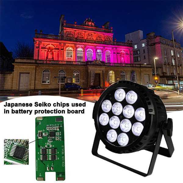 12*18W wireless battery remote control dmx outdoor led uplight