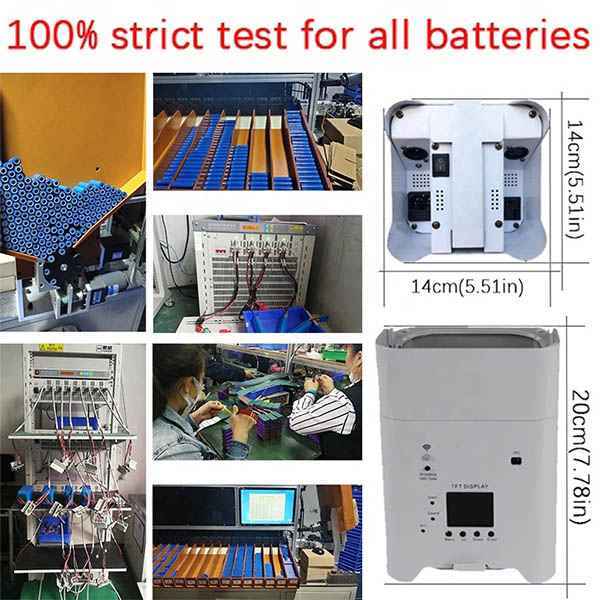 Free Shipping 8pcs 6*18w rgbAuV Wireless led uplights with 2 soft bag