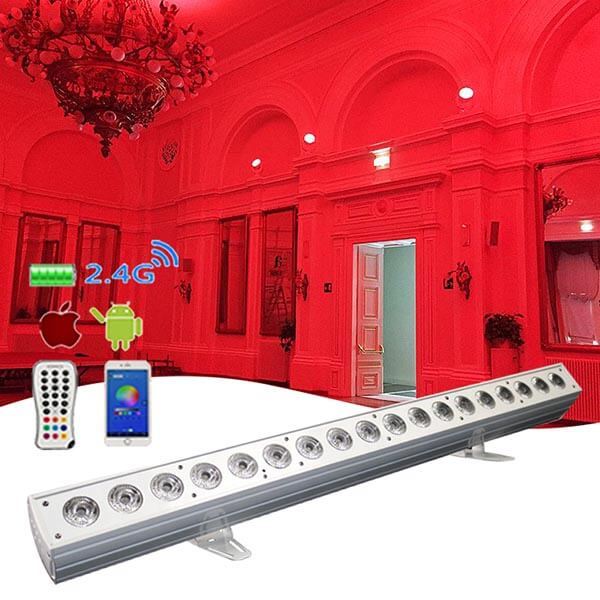 18*18w RGBWAUV 6in1 Battery Remote Led Bar Wash