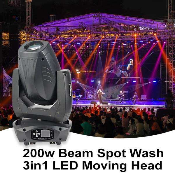 200w beam spot wash 3in1 led moving head light