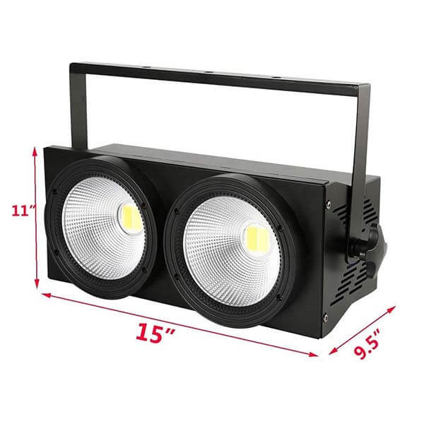 2PCs 100w warm white cob led blinder Pars 2 eyes audience blinder light