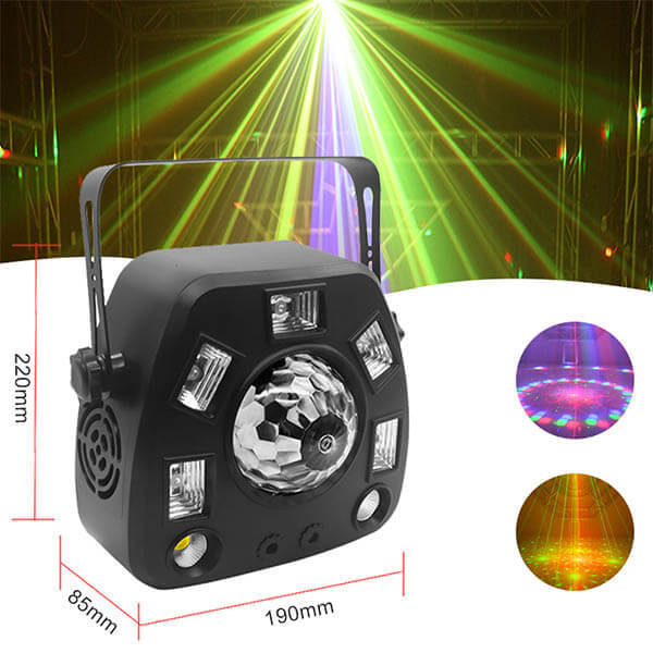 magic ball strobe laser 4in1 dmx512 stage lights remote party lights