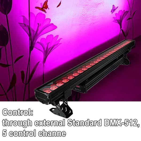 24*12W rgbw LED DMX bar IP65 waterproof light