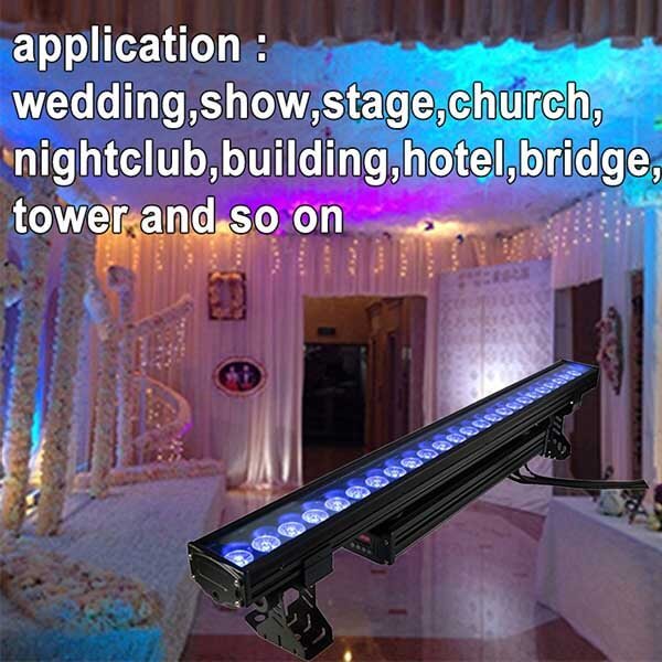 24*12W rgbw LED DMX bar IP65 waterproof light