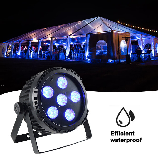 Igracelite 6*18W 6in1 rgbwauv wireless waterproof led par lights