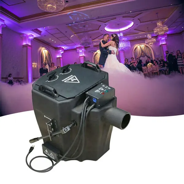 Free Shipping 3500W/6000w low fog adjustable dry ice machine with wheeled cart
