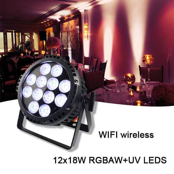 12*18W  6in1 IP65 battery powered wifi wireless dmx led par with remote control